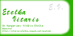 etelka vitaris business card