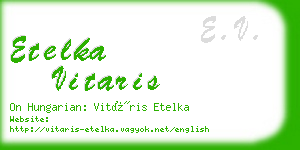 etelka vitaris business card